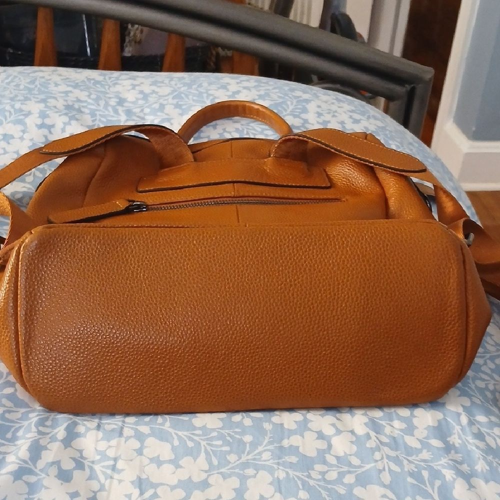 Tan Leather Backpack - Picture 3 of 8